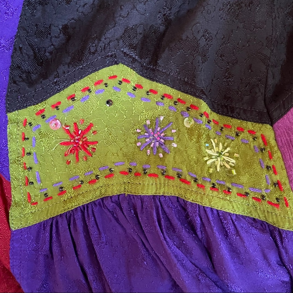 Euc Usindo Patchwork Patch Multicolor Vintage Max… - image 3